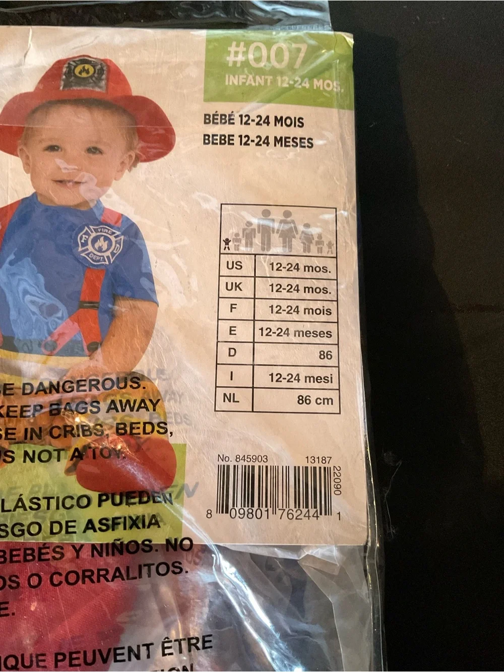 First Fireman Costume - Blue & Red Infant Firefighter Outfit